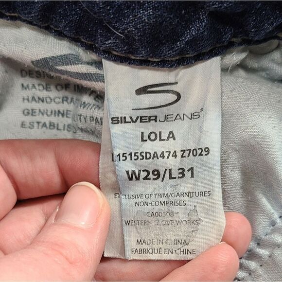 Silver Lola Flare Jeans 27 Inseam Hole Distressed - Picture 11 of 16